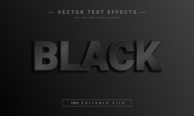 black text effect - 100% editable eps file