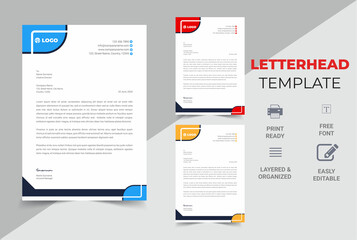 Minimal letterhead template Premium