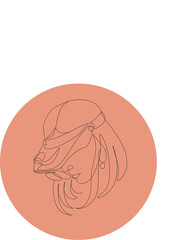 Jewelry items line art