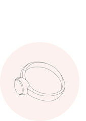 Jewelry items line art