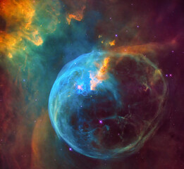 Obraz na płótnie Canvas Colorful Nebula with various stars