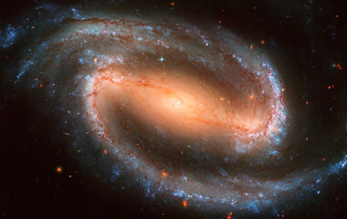 Bright spiral galaxy taken by Large telescope.