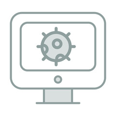 Online Coronavirus News Healthcare Medical, vector graphic Illustration Icon.