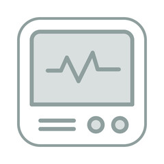 Ecg Monitor Healthcare Medical, vector graphic Illustration Icon.