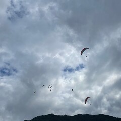 paraglider in the sky