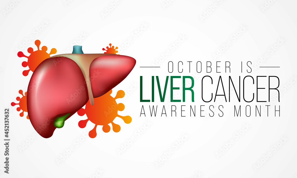 Wall mural liver cancer awareness month is observed every year in october, cancer can sometimes start in liver 