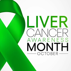 Liver Cancer awareness month is observed every year in October, cancer can sometimes start in liver or spread from another organ. Vector illustration