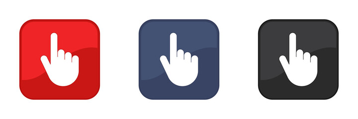 Computer mouse cursor pointer icons set. Hand cursor icons set. Web design.