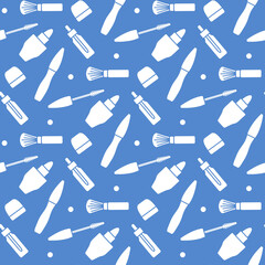 Obraz premium Vector Pattern Decorative cosmetics Makeup Beauty