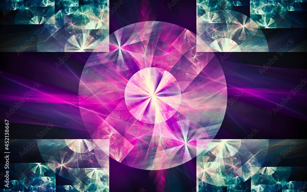 Fototapete abstract illustration background image patterns in the form of lines and geometric shapes intersecti