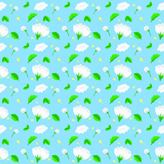 Jasmine pattern vector artwork For seamless fabrics or backgrounds