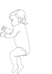 Children's moments of life line art