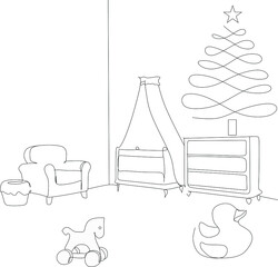 Children's moments of life line art