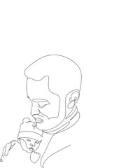 Children's moments of life line art