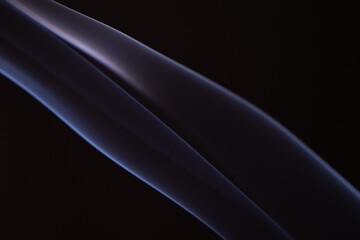 Lines and shapes produced by a cigarette, lit by the sunlight passing through a narrow opening in the shutters.  No artificial lighting