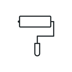 paint roller isolated vector icon