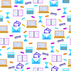 school vector seamless pattern