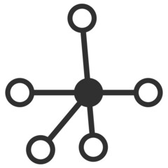 Connections icon with flat style. Isolated vector connections icon image on a white background.