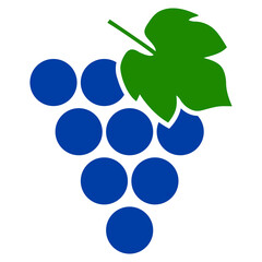 Grape bunch icon with flat style. Isolated vector grape bunch icon image on a white background.