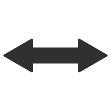 Horizontal exchange arrow icon with flat style. Isolated vector horizontal exchange arrow icon image on a white background.