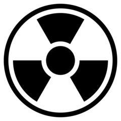 Radioactive symbol icon with flat style. Isolated vector radioactive symbol icon image on a white background.