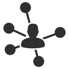 Social links icon with flat style. Isolated vector social links icon image on a white background.