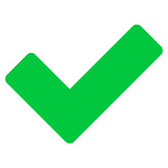 True icon with flat style. Isolated vector true icon image on a white background.