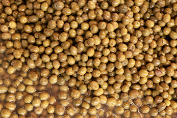 Organic green olives.