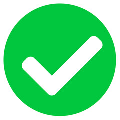 Yes mark icon with flat style. Isolated vector yes mark icon image on a white background.