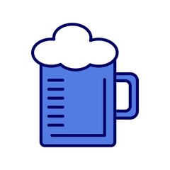 Beermug Linear Line Filled Vector Icon Design