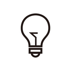 Lightbulb icon vector illustration sign