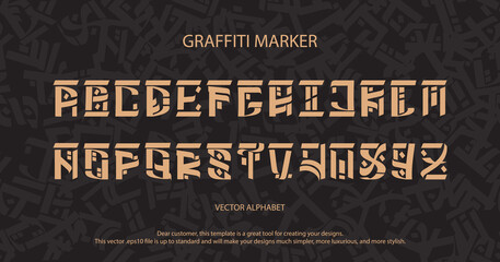 Vector retro alphabet. Typography for labels, headlines, posters etc. Vintage font.
