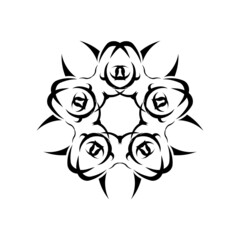 Flower Mandala. Vintage decorative elements. Oriental pattern, vector illustration. Islam, Arabic, Indian, moroccan, chinese, mystic, ottoman motifs. Coloring book page