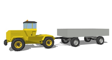 Obraz na płótnie Canvas tractor graphic sketch 3d illustration
