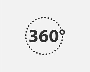 360 degree view vector icon