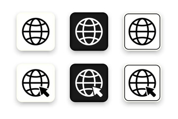 Go to website icon vector. Internet symbol.