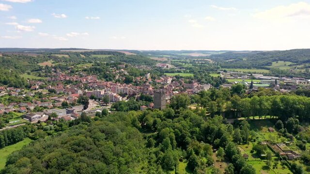 aerial view of the castle of buffon