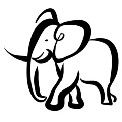 Elephant Line art