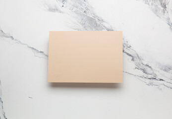 Blank sheet of paper on a white marble background.
Blank form, mockup