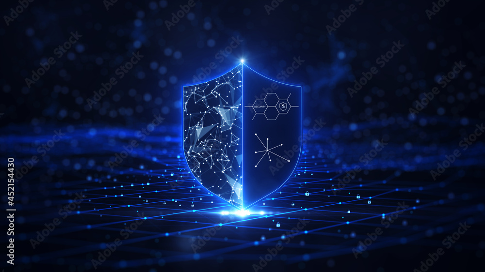 Leinwandbilder the background of cyber data protection and technology. technology concept security privacy business