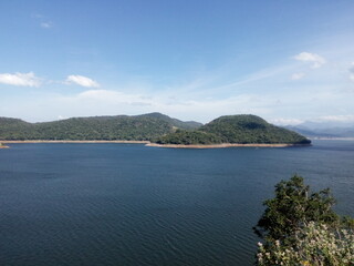 Fototapeta premium Moragahakanda Reservoir - Sri Lanka Moragahakanda Dam and Reservoir - It was later renamed as Kulasinghe Reservoir.