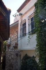 Fototapeta na wymiar Exterior of a historical building in downtown Marmaris, Turkey. 
