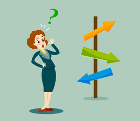 business person with an arrow