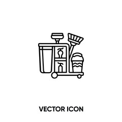 Cleaner cart vector icon. Modern, simple flat vector illustration for website or mobile app.Cleaning service cart symbol, logo illustration. Pixel perfect vector graphics	