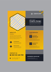 Classic corporate business agency flyer design template