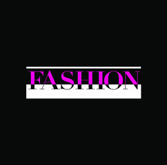 Fashion written in didot font. Fashion logo.