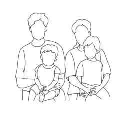 family lineart 3