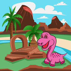 dinosaur in the desert