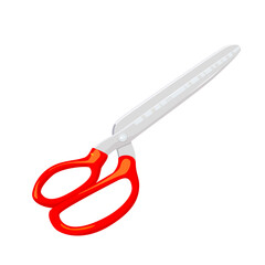 A scissors isolated on white background. Vector illustration of stationery and office equipment.
