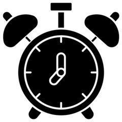 alarm clock solid icon